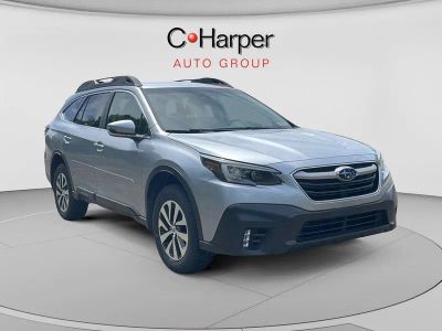 2022 Subaru Outback Premium in Silver — front three-quarter view
