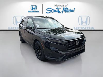 2024 Honda CR-V Hybrid Sport-L in Crystal Black Pearl — front three-quarter view