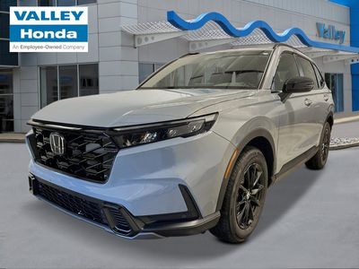 2026 Honda CR-V Hybrid Sport-L in Urban Gray Pearl — front three-quarter view