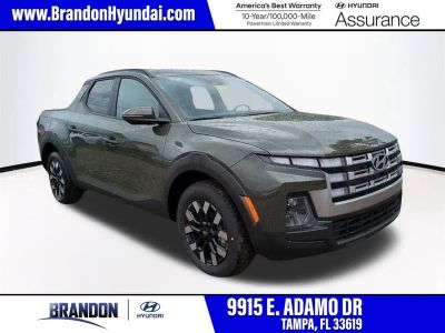 2026 Hyundai SANTA CRUZ SEL in Green — front three-quarter view