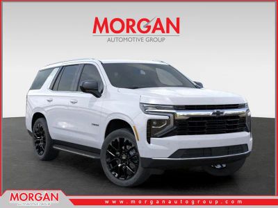 2026 Chevrolet Tahoe LS in Summit White — front three-quarter view
