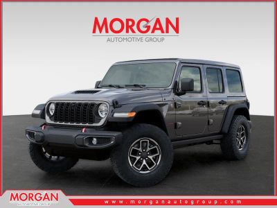 2026 Jeep Wrangler Rubicon in Gray — front three-quarter view