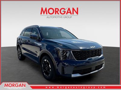 2026 Kia Sorento S in Midnight Lake Blue — front three-quarter view