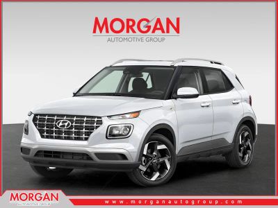 2026 Hyundai VENUE SEL in Lunar White — front three-quarter view