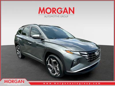 2023 Hyundai Tucson Hybrid SEL Convenience in Gray — front three-quarter view