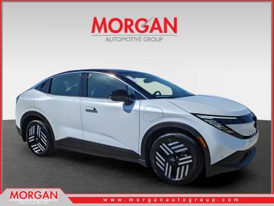 2026 Nissan Leaf SV+ in White — front three-quarter view