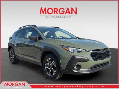 2026 Subaru Crosstrek Premium in Alpine Green — front three-quarter view