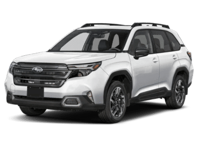 2026 Subaru Forester Limited in White — front three-quarter view