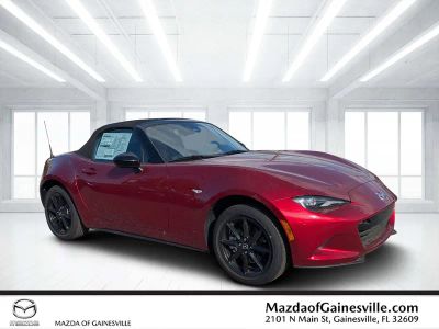 2025 Mazda MX-5 Miata Sport in Red — front three-quarter view
