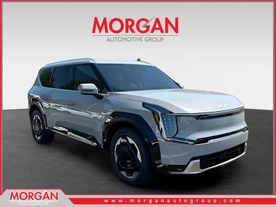 2026 Kia EV9 Land in Gray — front three-quarter view