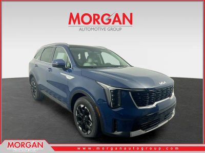 2026 Kia Sorento S in Midnight Lake Blue — front three-quarter view