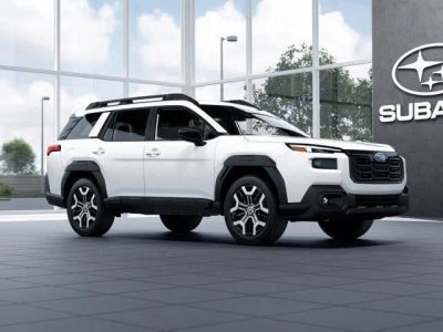 2026 Subaru OUTBACK Touring XT in Crystal White Pearl — front three-quarter view