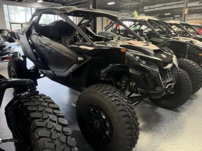 2026 Can-Am® Maverick R X RS with Smart-Shox Triple Black — front three-quarter view