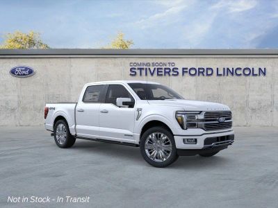 2026 Ford F-150 Platinum in Star White Metallic Tri-Coat — front three-quarter view