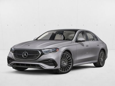 2026 Mercedes-Benz E-Class E 350 RWD Sedan in MANUFAKTUR Alpine Gray — front three-quarter view