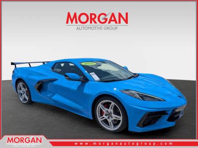 2022 Chevrolet Corvette 1LT in Rapid Blue — front three-quarter view