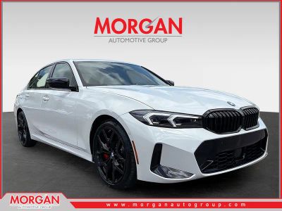 2026 BMW 3 Series 330i in Alpine White — front three-quarter view