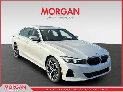 2026 BMW 3 Series 330i in White — front three-quarter view