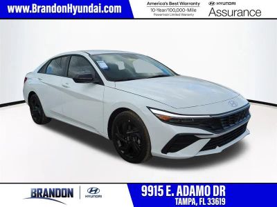 2026 Hyundai ELANTRA SEL Sport in White — front three-quarter view