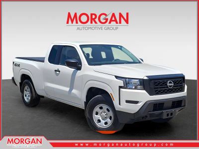 2023 Nissan Frontier S in White — front three-quarter view