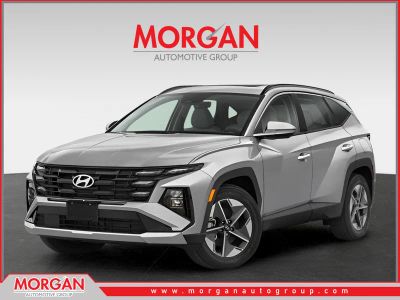 2026 Hyundai TUCSON SEL Premium in Shimmering Silver — front three-quarter view