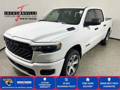 2026 RAM 1500 Express in Bright White Clear-Coat Exterior Paint — front three-quarter view