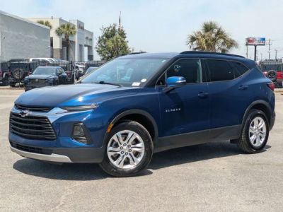 2022 Chevrolet Blazer LT in Blue — front three-quarter view