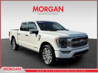 2022 Ford F-150 Limited in Star White Metallic Tri-Coat — front three-quarter view