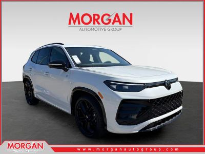 2026 Volkswagen Tiguan 2.0T SE R-Line Black in White — front three-quarter view