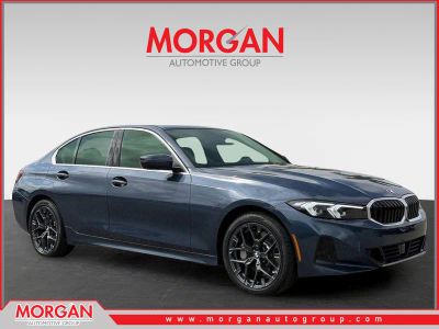 2026 BMW 3 Series 330i in Blue — front three-quarter view