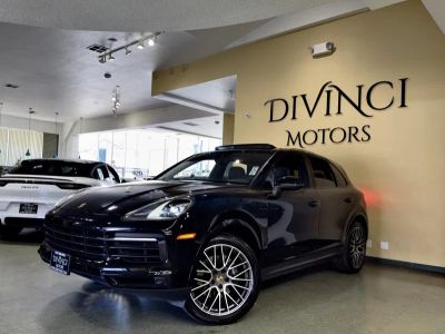2020 Porsche Cayenne in Black — front three-quarter view