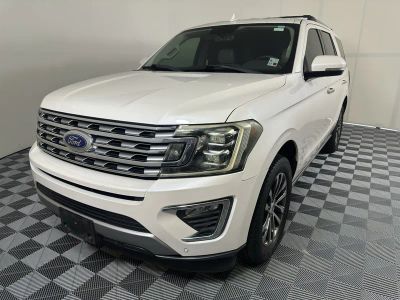2018 Ford Expedition Limited in White — front three-quarter view
