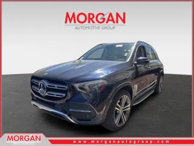 2022 Mercedes-Benz GLE 350 in Lunar Blue Metallic — front three-quarter view
