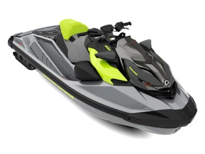 2026 Sea-Doo RXP-X™ 325 iBR Ice Metal / Manta Green — front three-quarter view