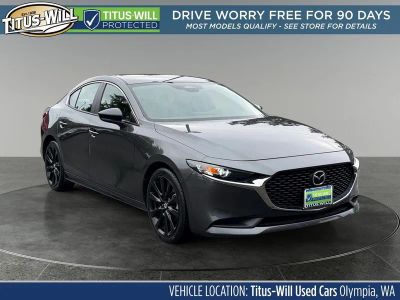 2024 Mazda Mazda3 2.5 S Select Sport in Machine Gray Metallic — front three-quarter view
