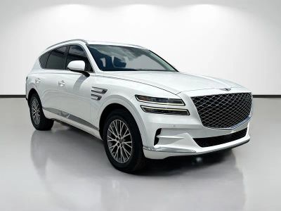 2021 Genesis GV80 2.5T in White — front three-quarter view