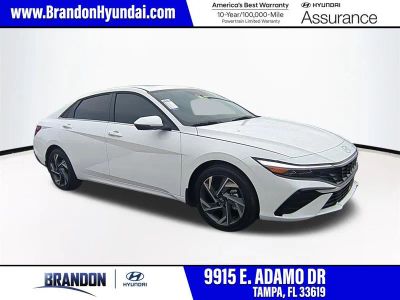 2026 Hyundai ELANTRA Limited in White — front three-quarter view