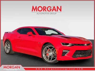 2017 Chevrolet Camaro 1SS in Red Hot — front three-quarter view