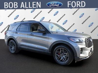 2026 Ford Explorer ST in Gray Metallic — front three-quarter view