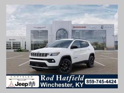 2026 Jeep Compass COMPASS LATITUDE ALTITUDE 4X4 in Bright White Clear-Coat Exterior Paint — front three-quarter view