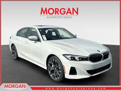 2026 BMW 3 Series 330i in White — front three-quarter view