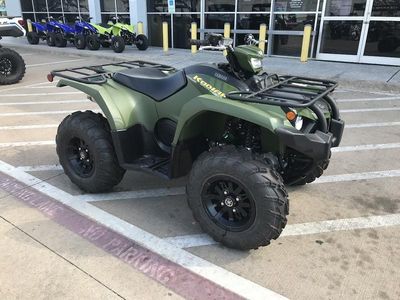 2025 Yamaha Kodiak 450 EPS in TACTICAL GREN — front three-quarter view