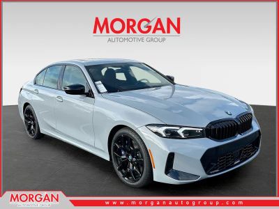 2026 BMW 3 Series 330i in Gray — front three-quarter view