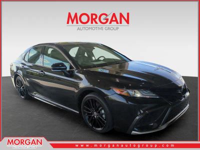 2023 Toyota Camry XSE in Midnight Black Metallic — front three-quarter view