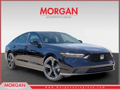 2026 Honda Accord Hybrid Sport in Crystal Black Pearl — front three-quarter view