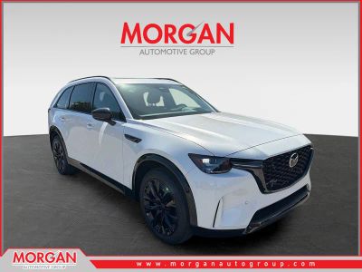 2026 Mazda CX-90 S Premium Sport in Rhodium White Premium — front three-quarter view