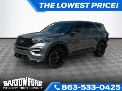 2022 Ford Explorer ST 3.0 V6 in Carbonized Gray Metallic — front three-quarter view