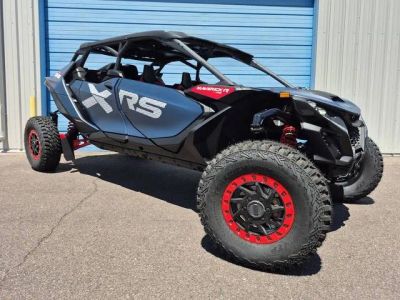 2026 Can-Am® Maverick R Max X RS With Smart-Shox Dusty Navy — front three-quarter view