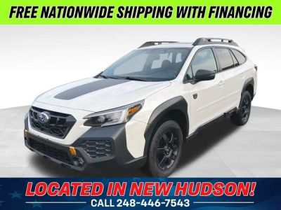 2024 Subaru Outback Wilderness in Crystal White Pearl — front three-quarter view