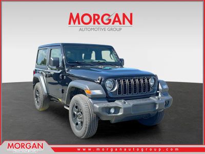 2026 Jeep Wrangler Sport in Black — front three-quarter view
